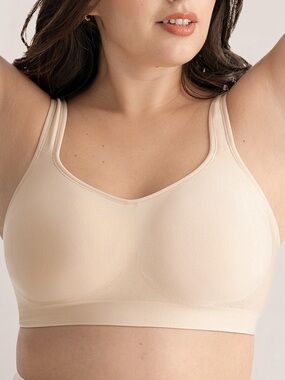 Shapermint Essentials Everyday Comfort Straps Wireless Shaping Bra Size 4X Chai